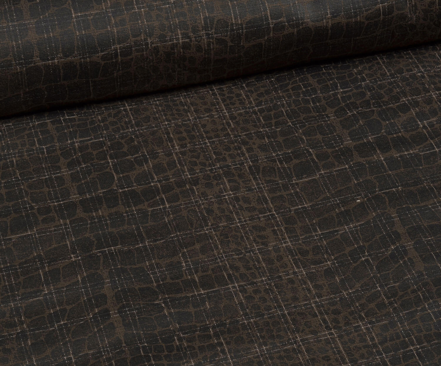 DESENLİ EKOSE CEKETLİK - KAHVE
