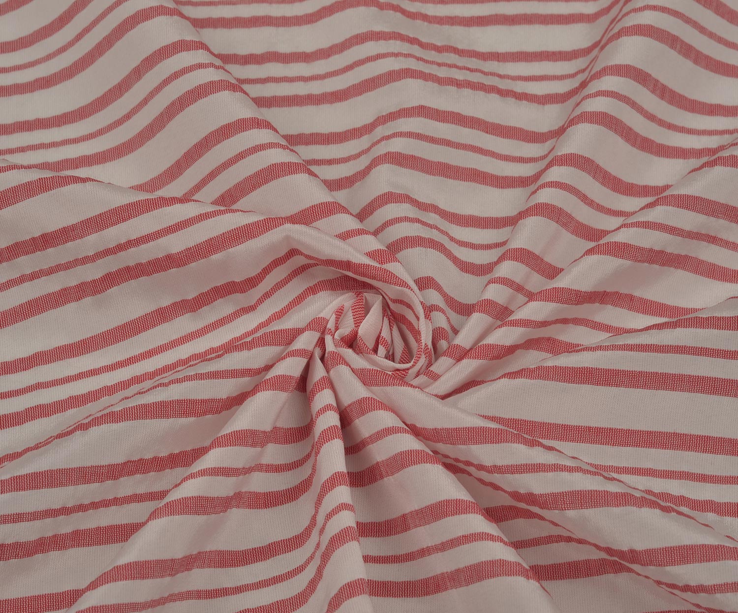 ÇİZGİLİ İNCE PAMUK VİSKON GÖMLEKLİK - KIRMIZI