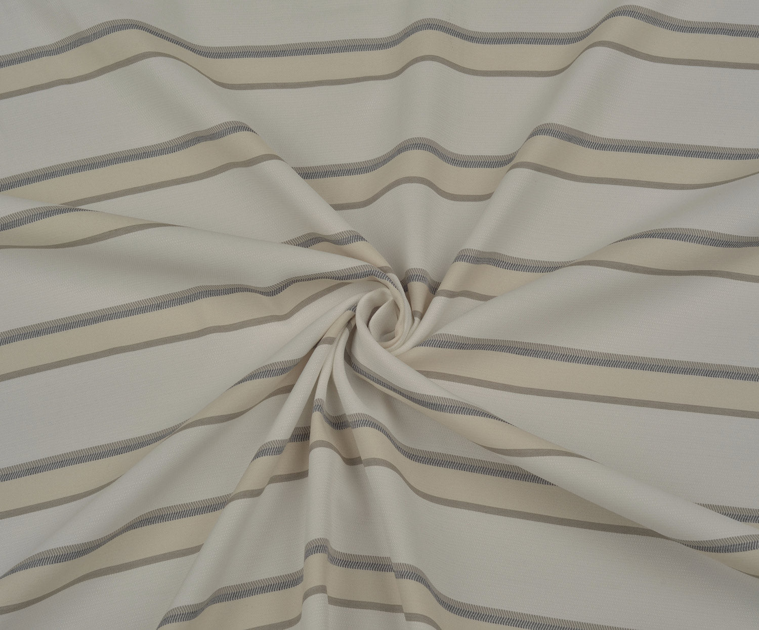 %100 ÇİZGİLİ VİSKON ELBİSE - EKRU