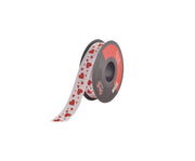 KALP FİGÜRLÜ KURDELE 2 CM - BEYAZ