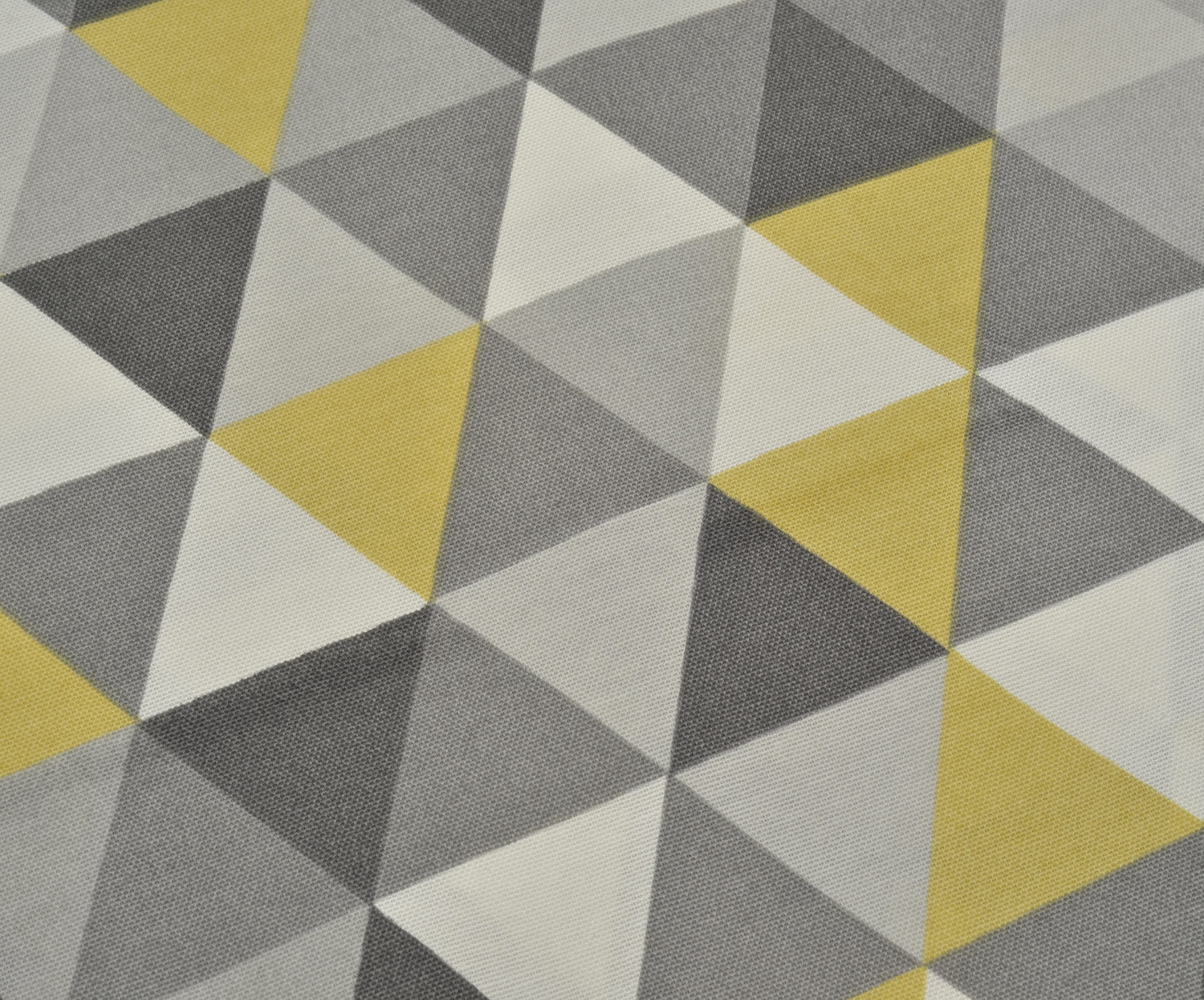 GEOMETRİK DESENLİ DUCK BEZİ KUMAŞ - GRİ