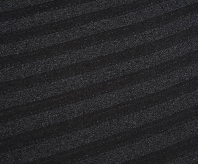 STRIPED COTTON KNITTED - ANTHRACITE