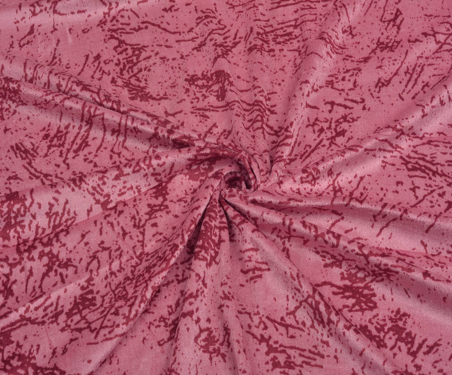 DESENLİ LİKRALI İNCE KADİFE - PEMBE