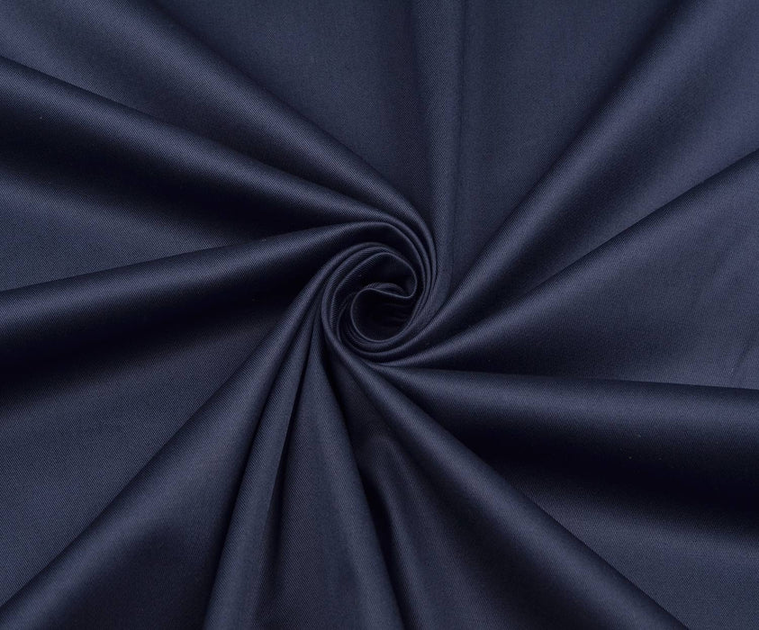 TRENCH COAT COTTON FABRIC - NAVY BLUE