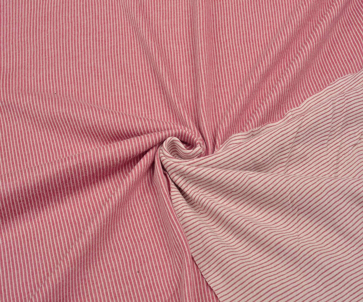 ÇİZGİLİ PENYE KUMAŞ - PEMBE