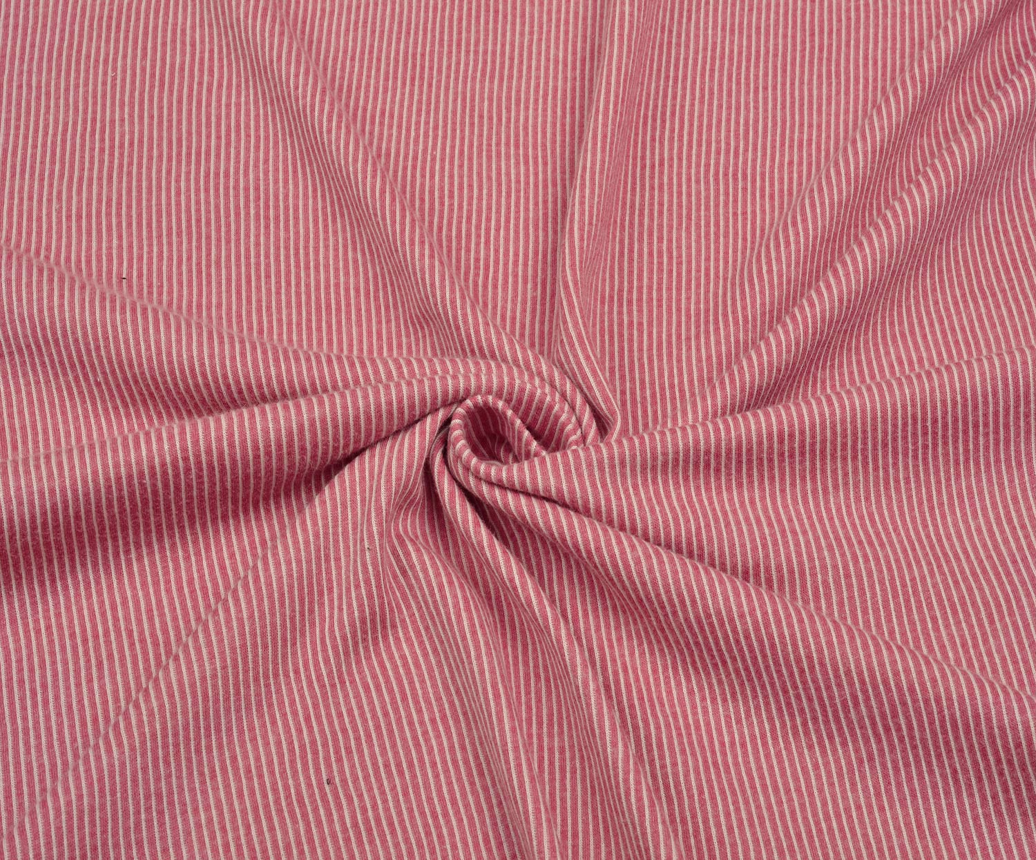 ÇİZGİLİ PENYE KUMAŞ - PEMBE