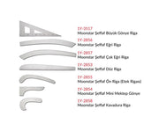 ŞEFFAF PLASTİK RİGA CETVEL TAKIM ( 7 PARÇA )
