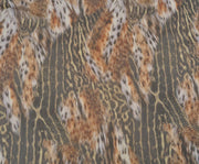 LEOPAR DESENLİ ŞİFON KUMAŞ - KAHVE