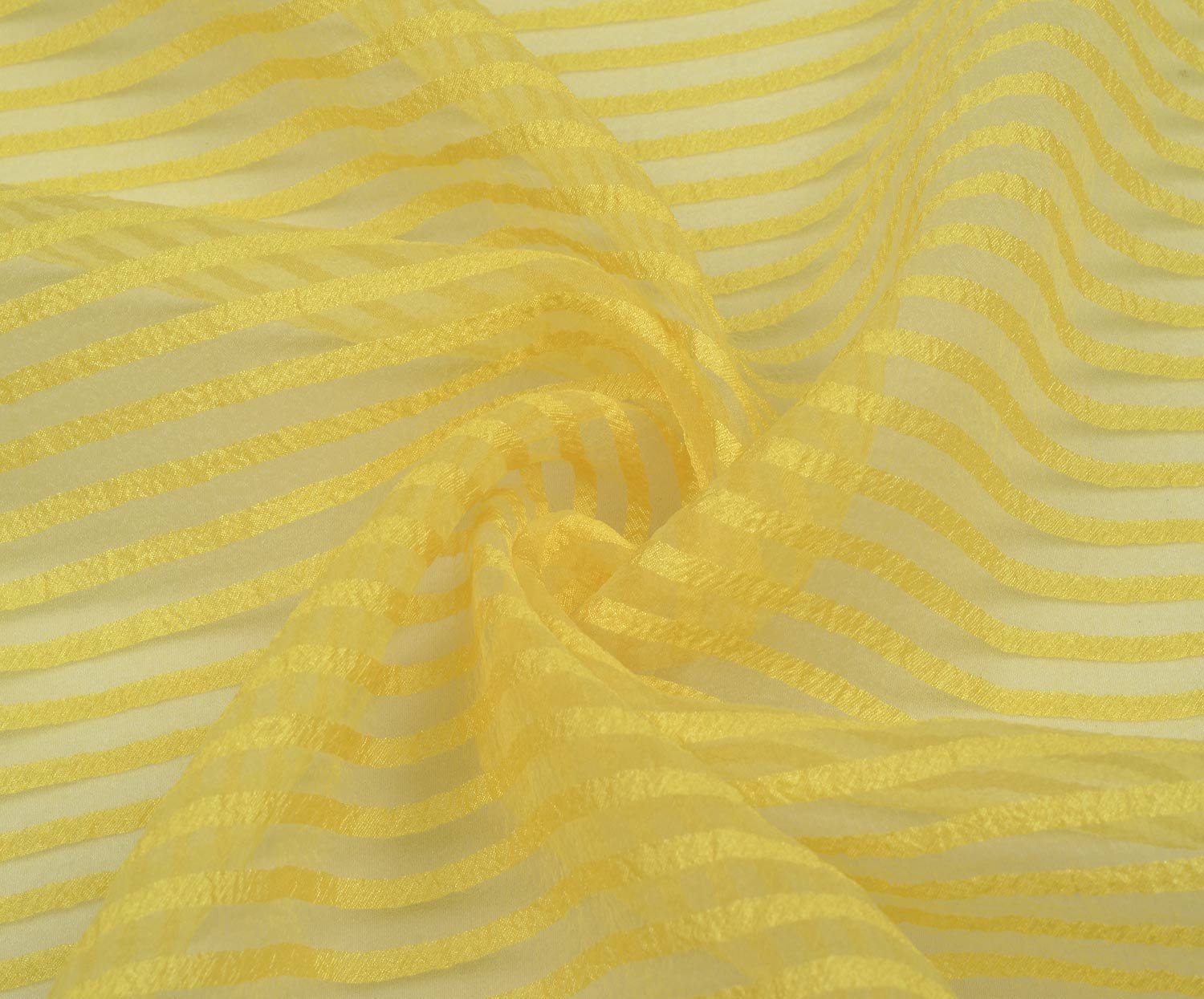 İNCE ŞERİTLİ ORGANZE ŞİFON - SARI