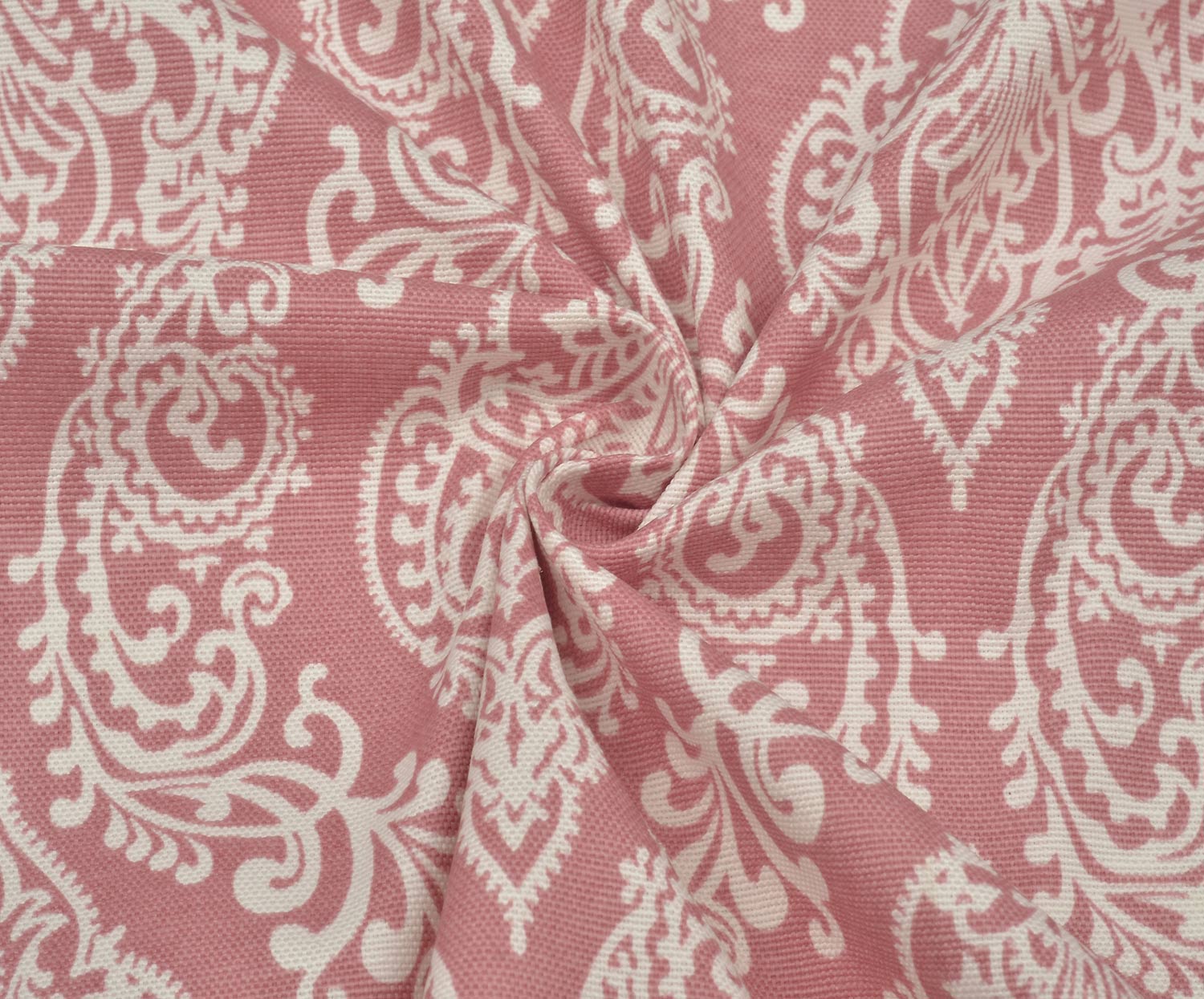 DAMASK DESENLİ DUCK BEZİ KUMAŞ - PUDRA