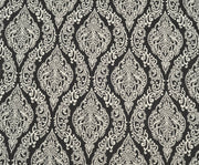 DAMASK DESENLİ DUCK BEZİ KUMAŞ - SİYAH