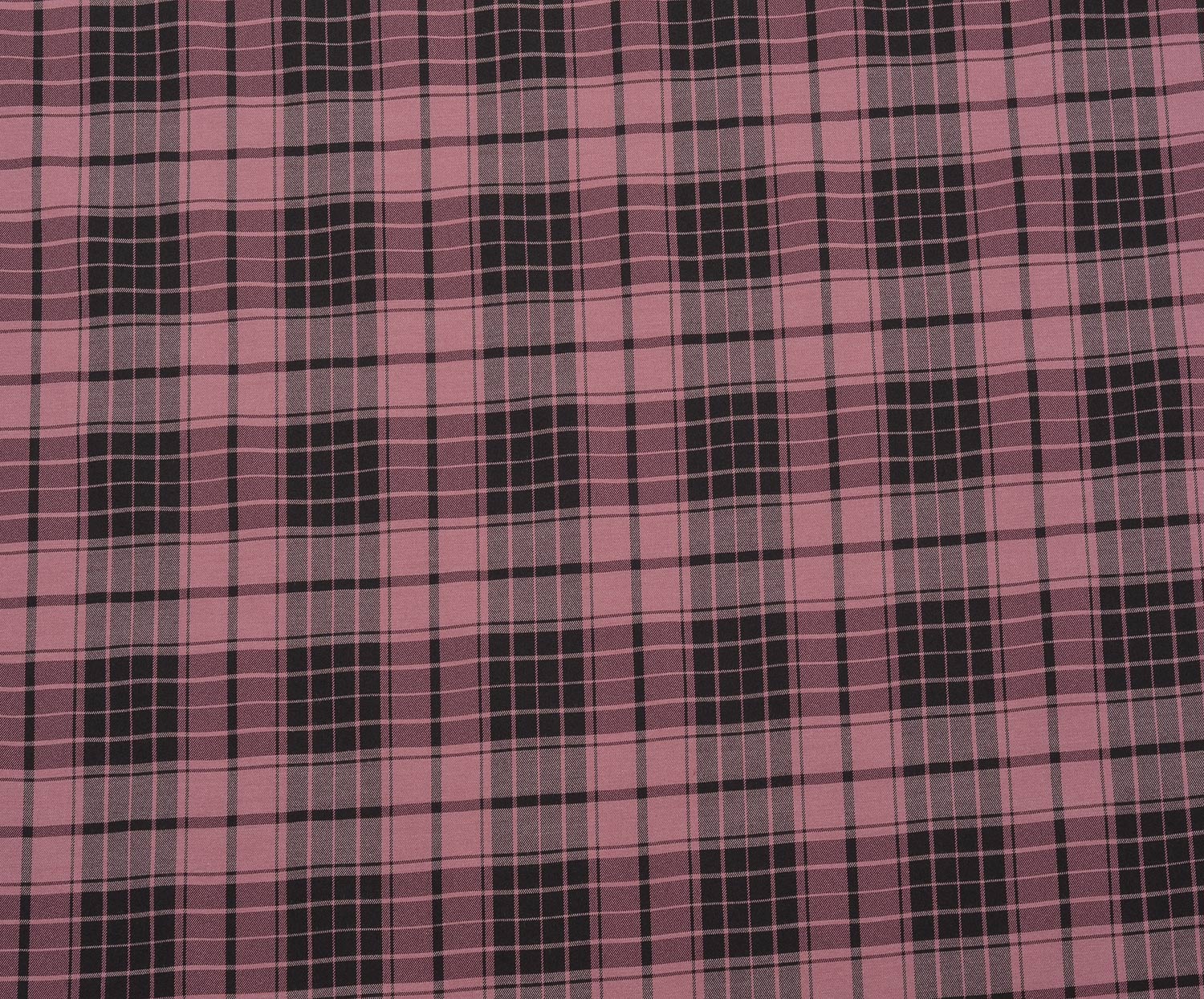 LİKRALI EKOSE DESENLİ KUMAŞ - PEMBE