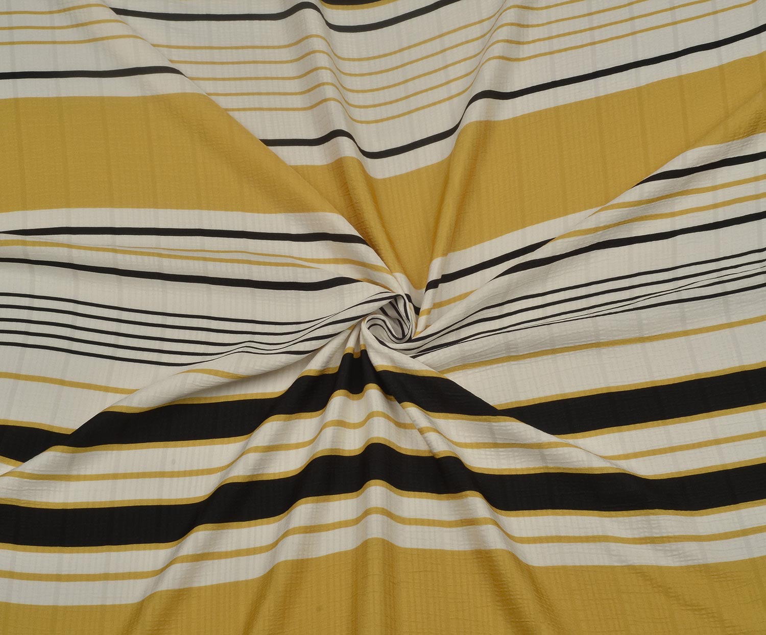 %100 ÇİZGİLİ VİSKON KUMAŞ - SARI