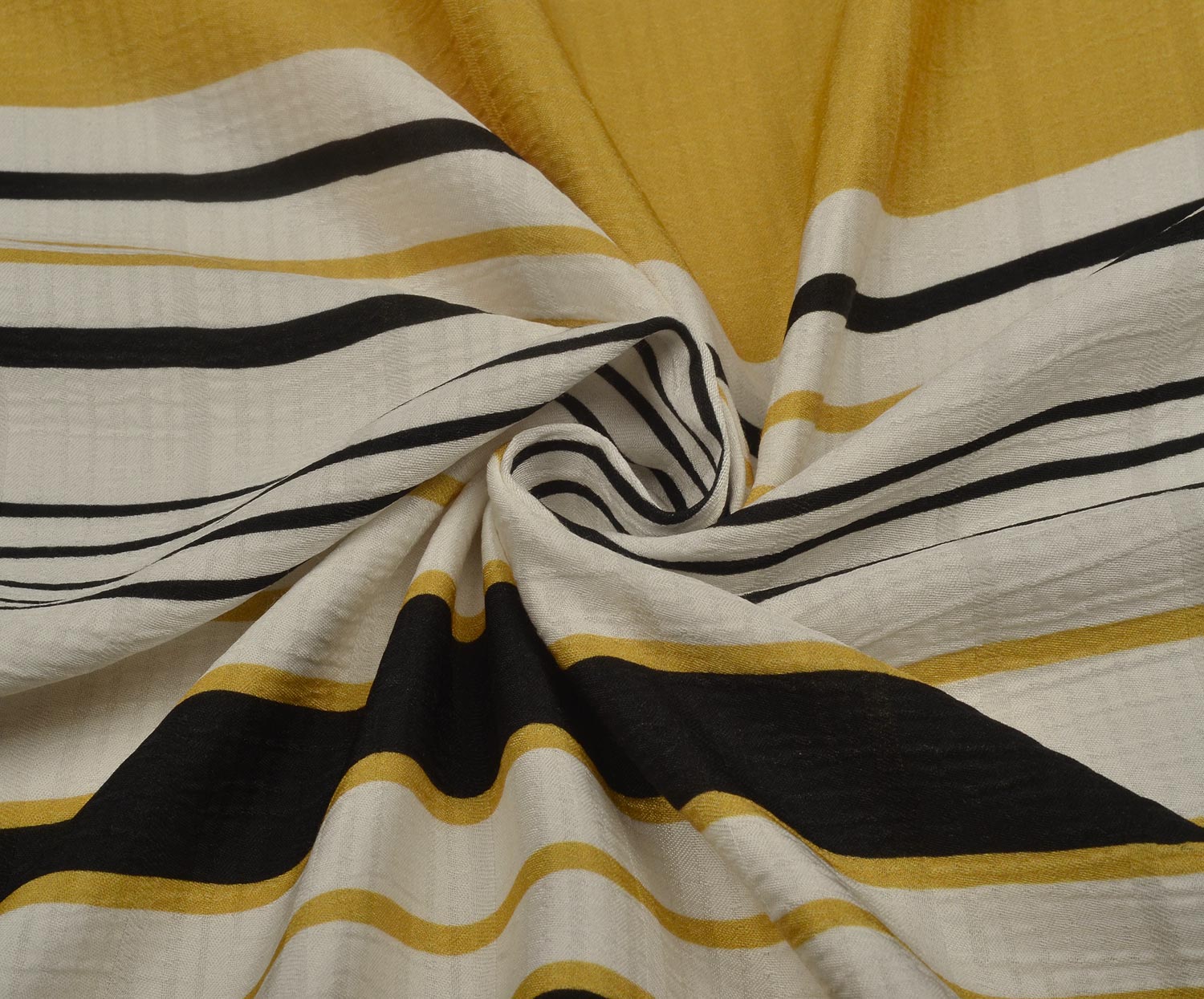 %100 ÇİZGİLİ VİSKON KUMAŞ - SARI