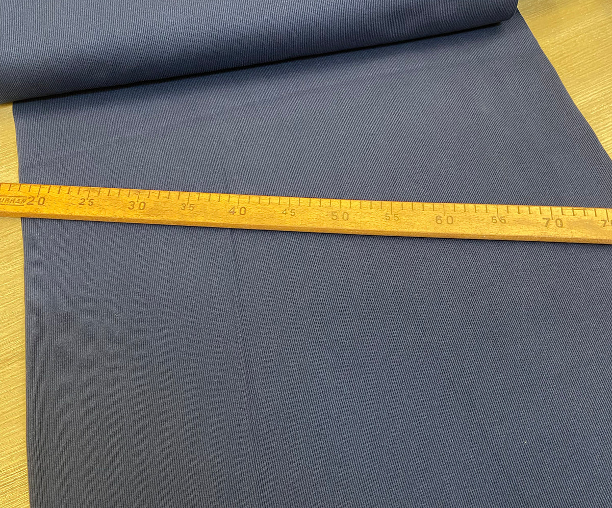 RIB KNIT FABRIC - INDIGO