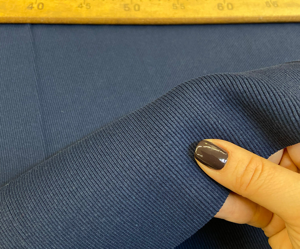 RIB KNIT FABRIC - INDIGO