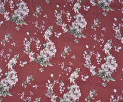 DESENLİ SATEN KUMAŞ - BORDO