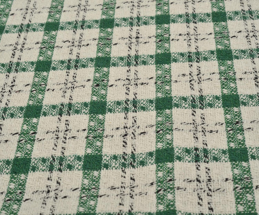 TWEED PATTERNED SANEL FABRIC - GREEN