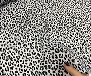 LEOPAR DESENLİ VUAL VİSKON KUMAŞ - SİYAH
