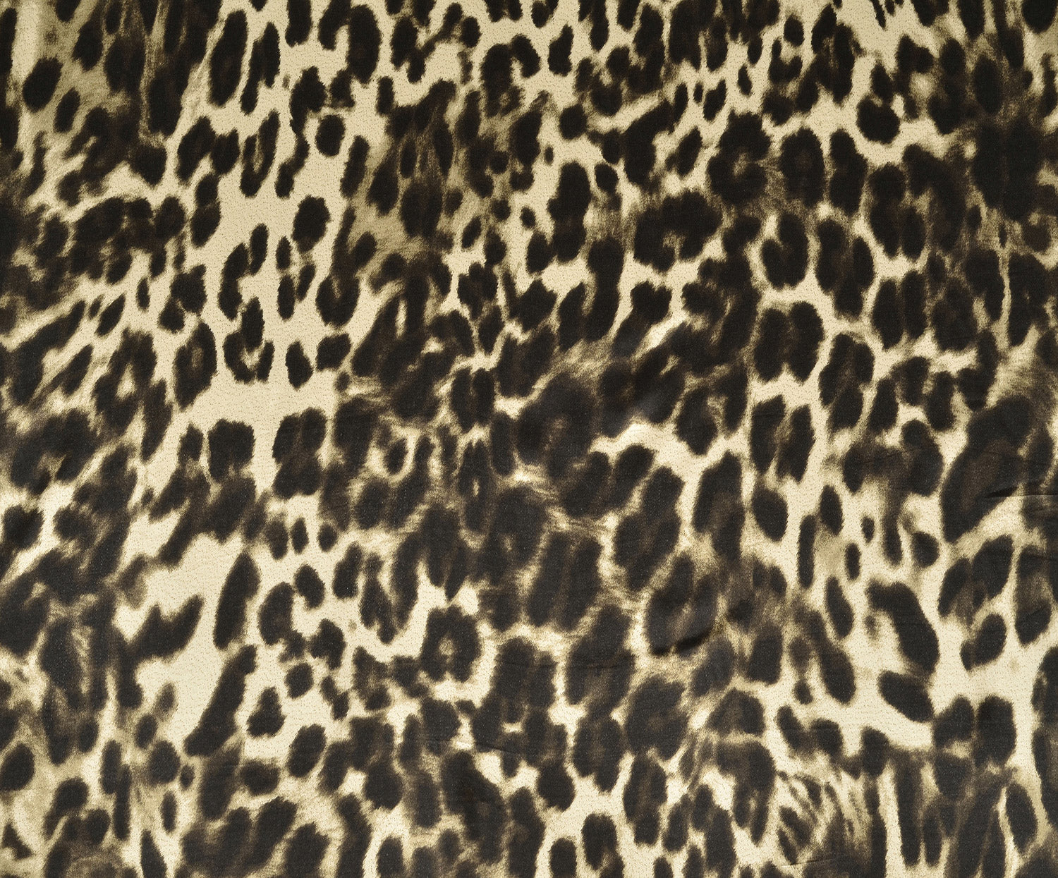LEOPAR DESENLİ FLOŞ VİSKON KUMAŞ - KAHVE