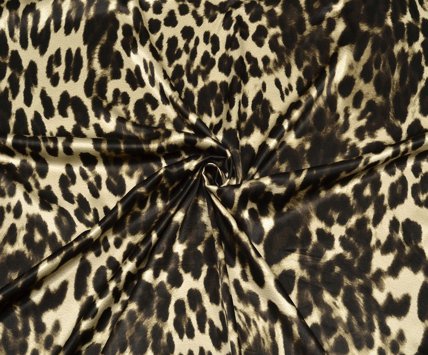 LEOPAR DESENLİ FLOŞ VİSKON KUMAŞ - KAHVE