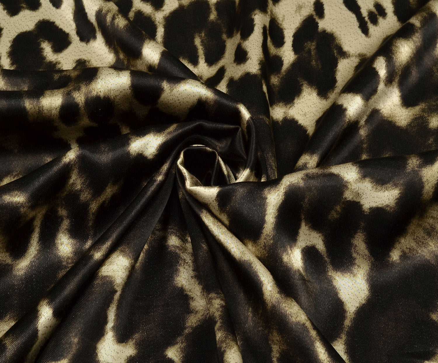 LEOPAR DESENLİ FLOŞ VİSKON KUMAŞ - KAHVE