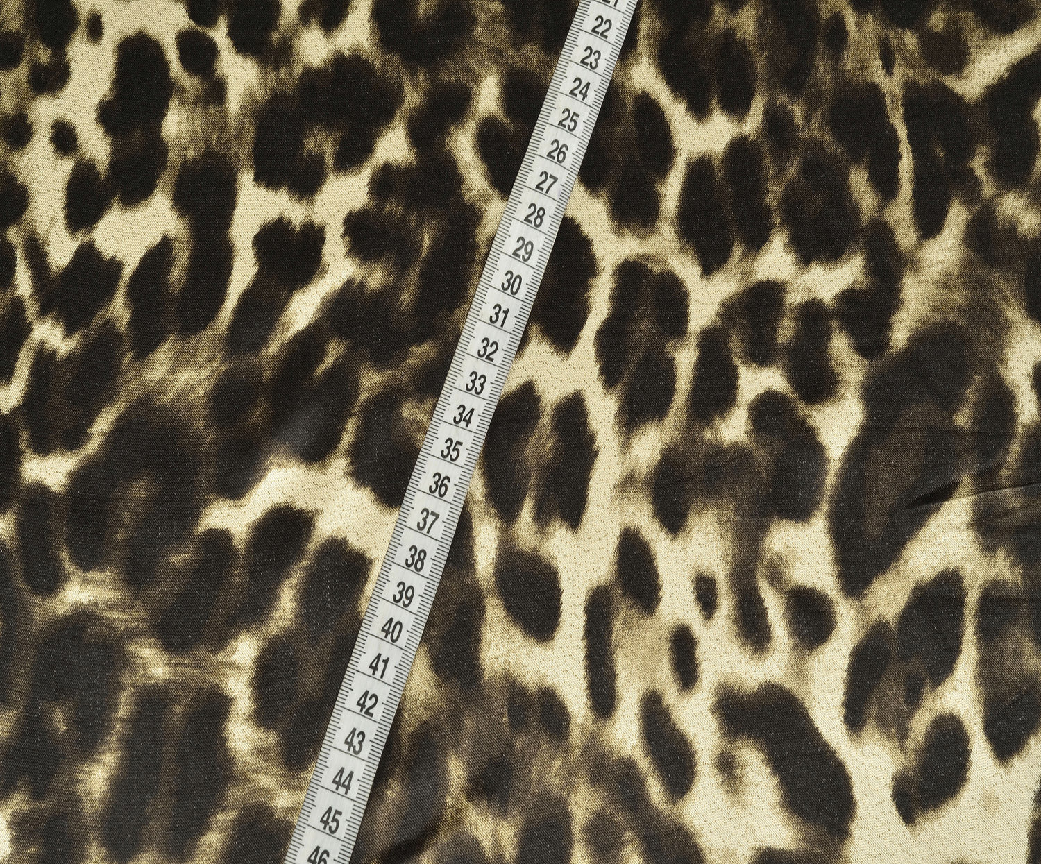 LEOPAR DESENLİ FLOŞ VİSKON KUMAŞ - KAHVE
