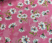 PEMBE PAPATYALAR DİJİTAL BASKI KUMAŞ - PEMBE