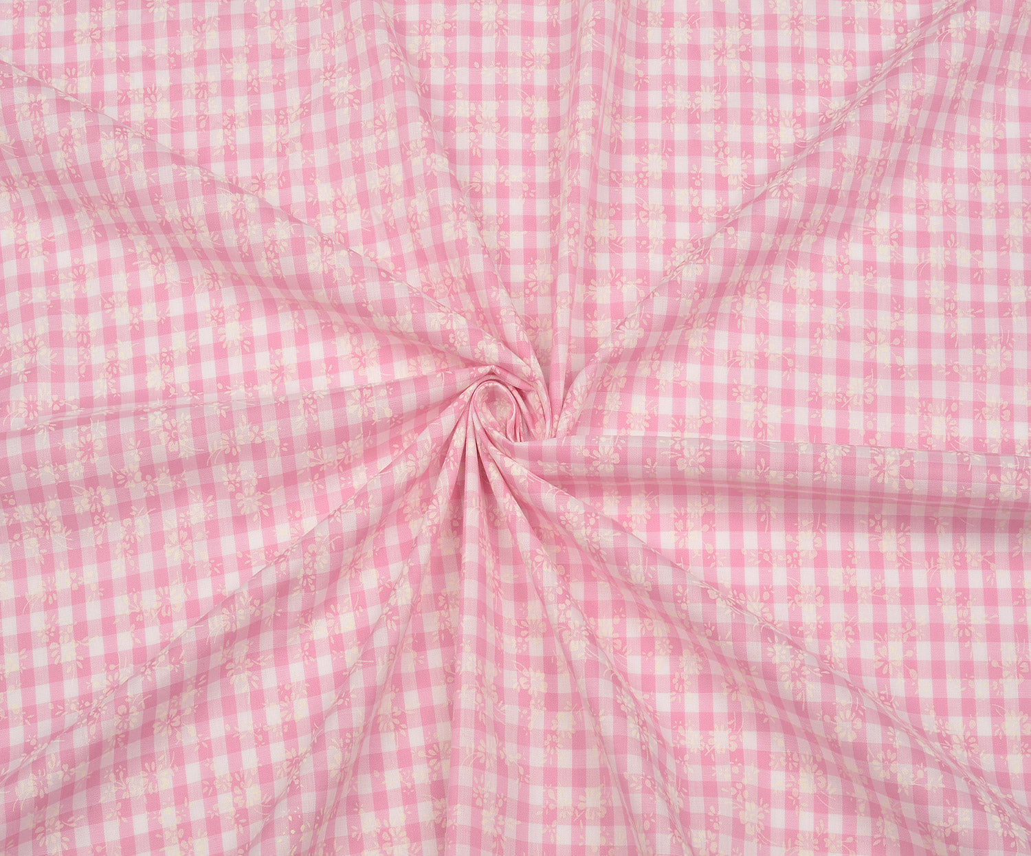 PAMUKLU EKOSE GÖMLEKLİK KUMAŞ - PEMBE