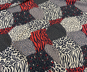 LEOPAR DESENLİ VİSKON KUMAŞ - HAKİ