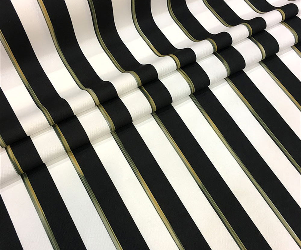 4X4 CM ÇİZGİLİ YAĞLI BOYA DİJİTAL BASKI KUMAŞ - SİYAH