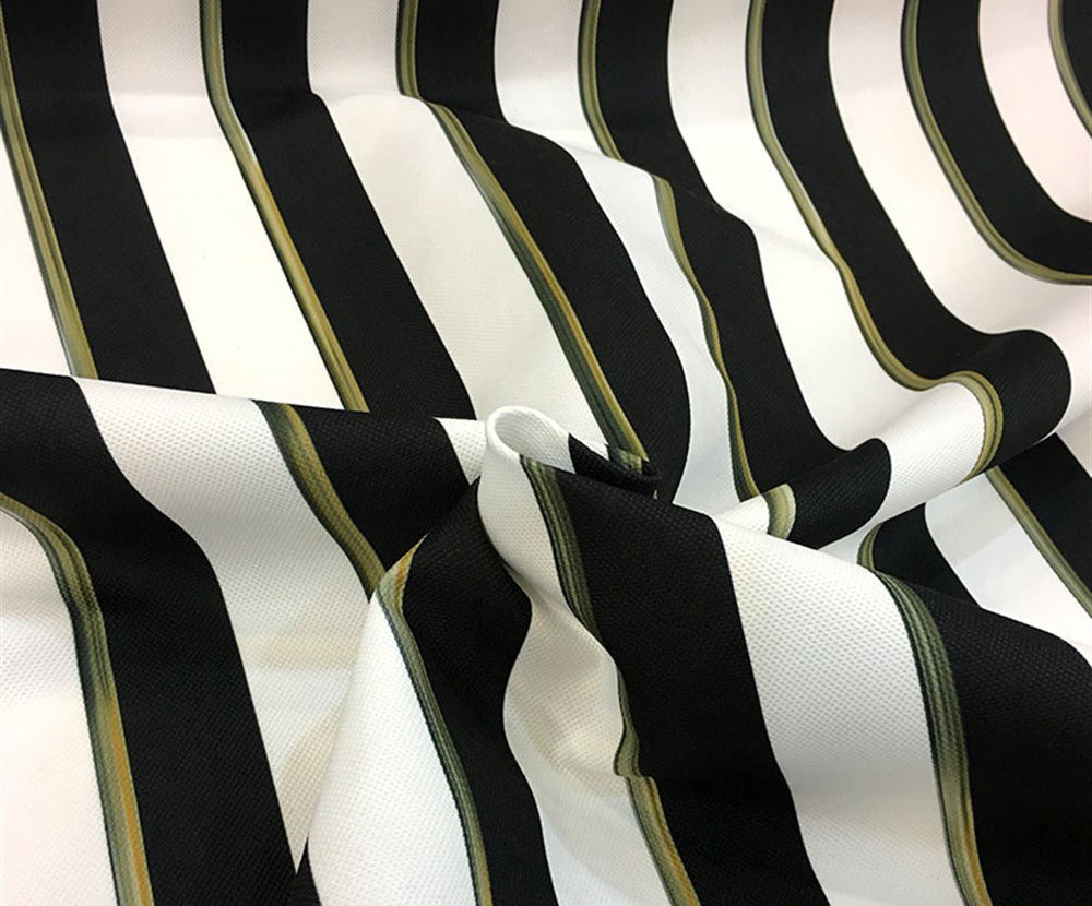 4X4 CM ÇİZGİLİ YAĞLI BOYA DİJİTAL BASKI KUMAŞ - SİYAH