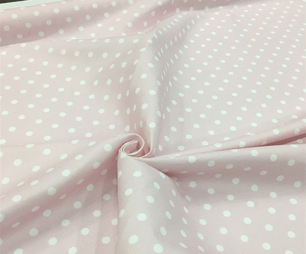 KÜÇÜK PUANLI DİJİTAL BASKI KUMAŞ - PEMBE