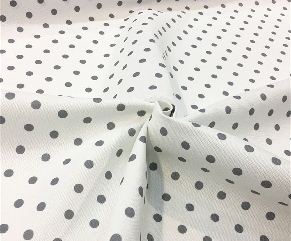 KÜÇÜK PUANLI DÖŞEMELİK DİJİTAL BASKI KUMAŞ - GRİ