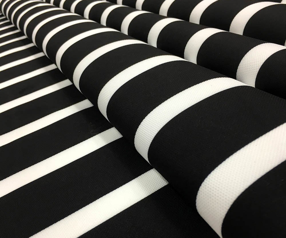 5X2 CM ÇİZGİLİ DİJİTAL BASKI KUMAŞ - SİYAH