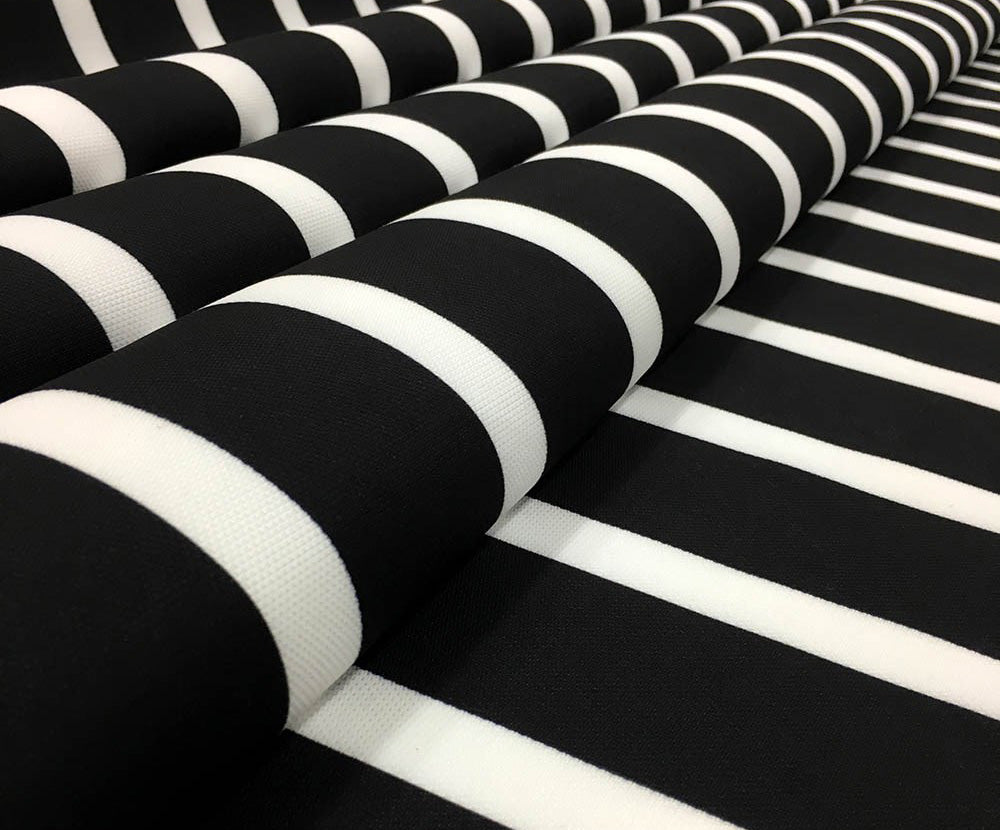 5X2 CM ÇİZGİLİ DİJİTAL BASKI KUMAŞ - SİYAH