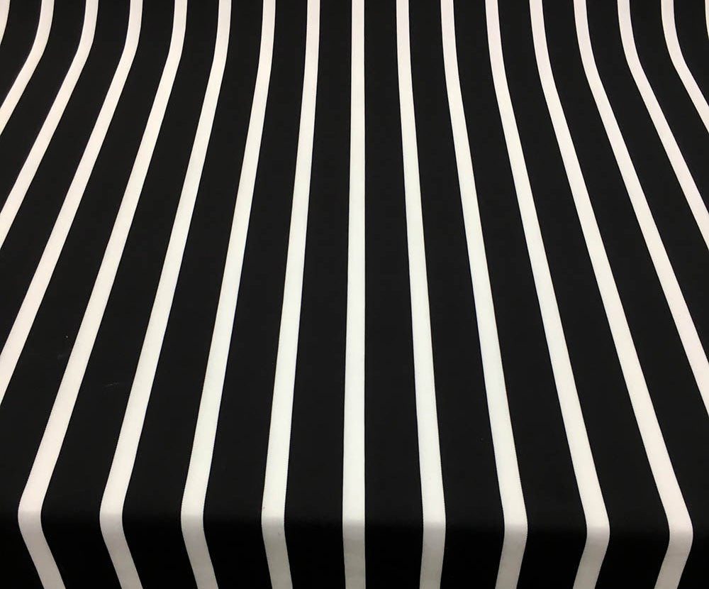 5X2 CM ÇİZGİLİ DİJİTAL BASKI KUMAŞ - SİYAH