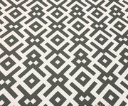 GEOMETRİK DİJİTAL BASKI KUMAŞ - GRİ