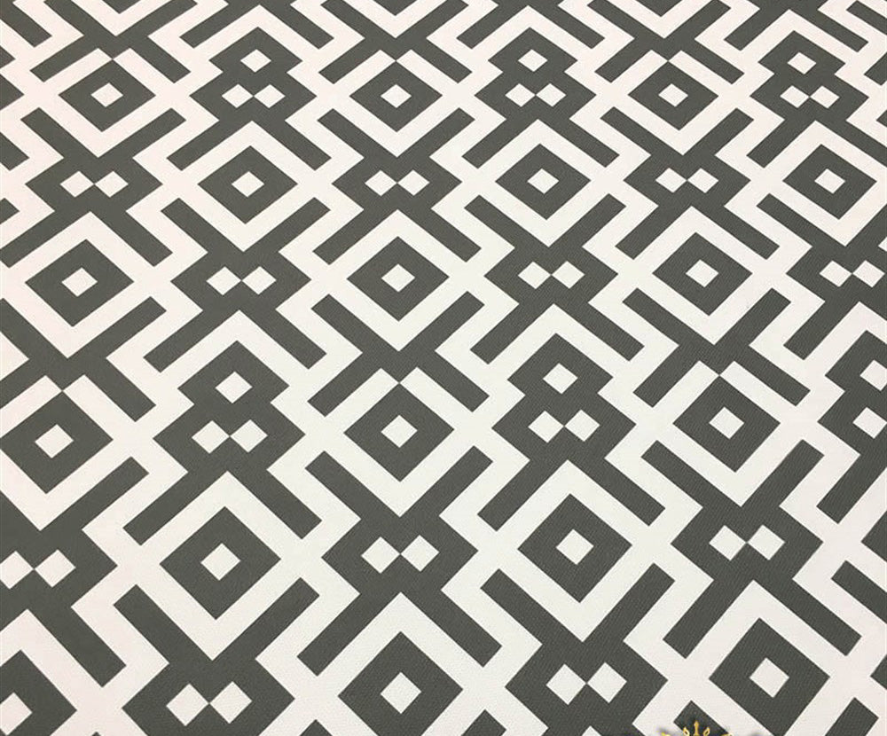 GEOMETRİK DİJİTAL BASKI KUMAŞ - GRİ
