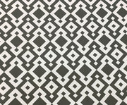 GEOMETRİK DİJİTAL BASKI KUMAŞ - BEYAZ