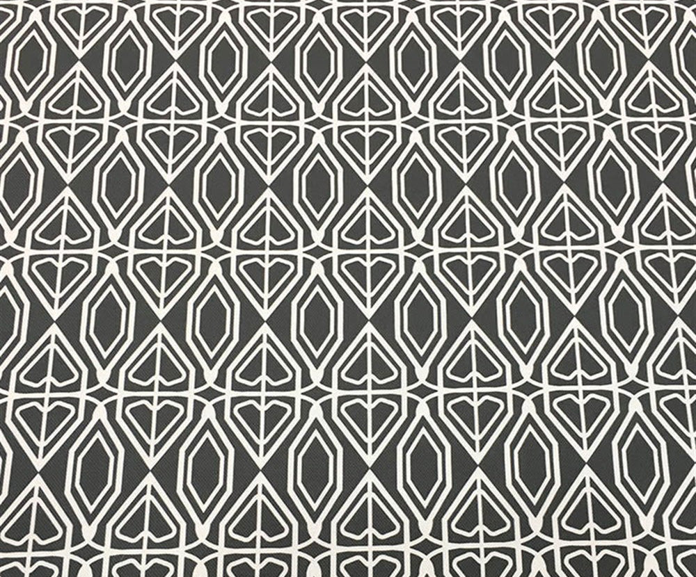 GEOMETRİK DESENLİ DİJİTAL BASKI KUMAŞ - GRİ