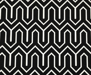 GEOMETRİK DAĞ DESENLİ DİJİTAL BASKI KUMAŞ - SİYAH
