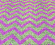 KETEN EFEKT ZİGZAG DESENLİ DİJİTAL BASKI KUMAŞ - PEMBE