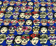 FRİDA KAFATASI POP ART DESENLİ DİJİTAL BASKI KUMAŞ - SAKS