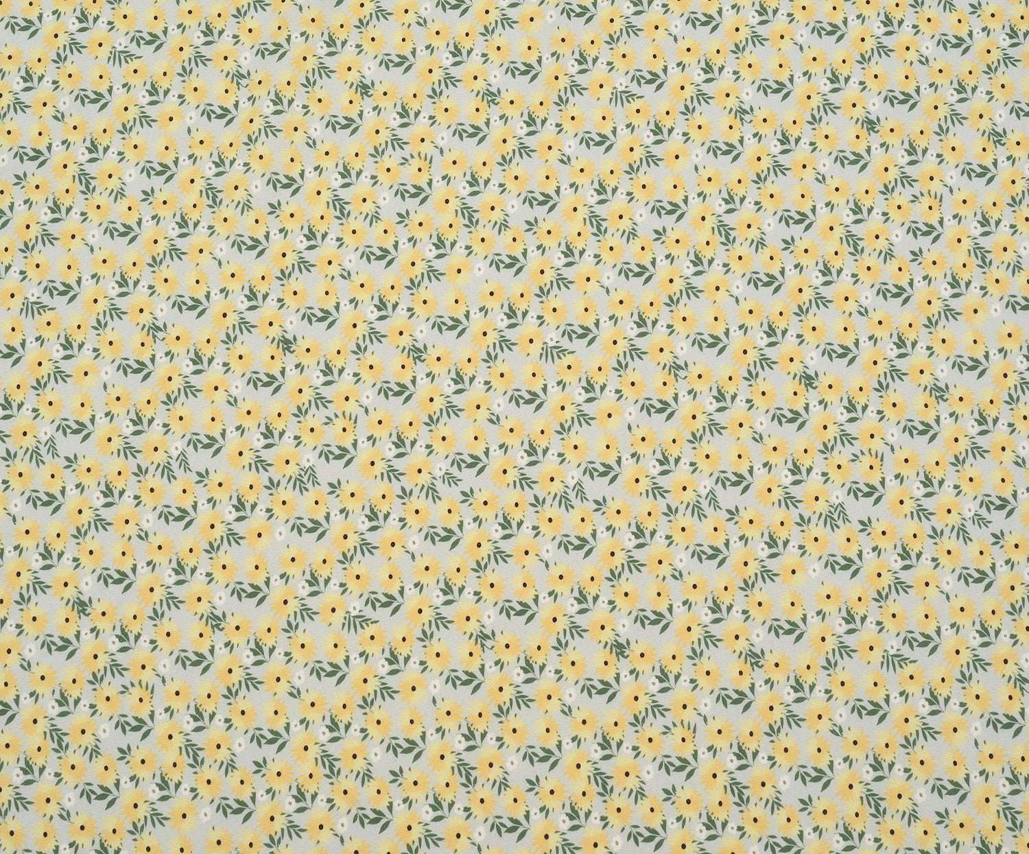 YAZLIK MİNİ ÇİÇEKLİ KUMAŞ - GRİ