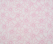 ÇİÇEK DESENLİ VUAL KUMAŞ - PEMBE