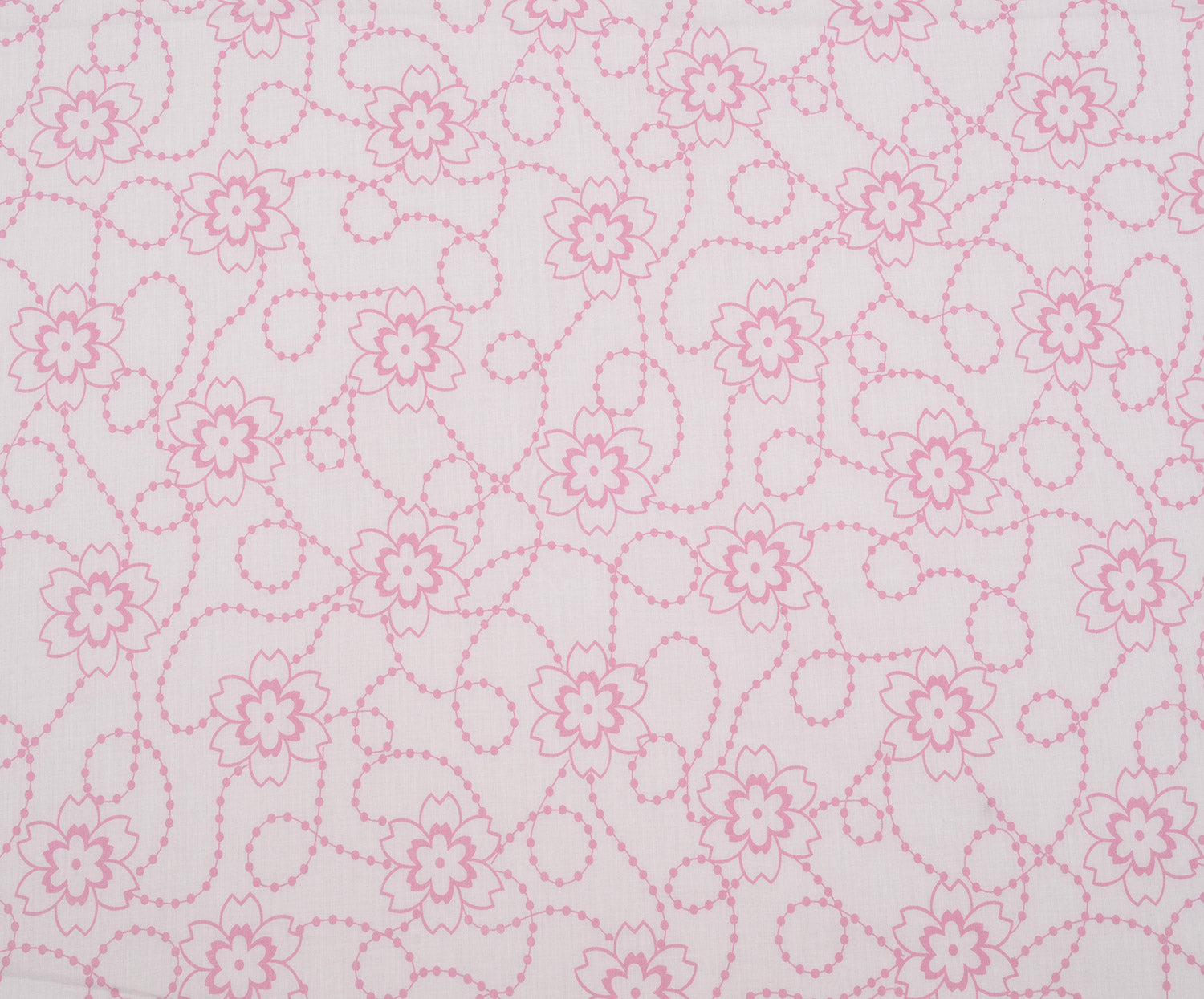 ÇİÇEK DESENLİ VUAL KUMAŞ - PEMBE