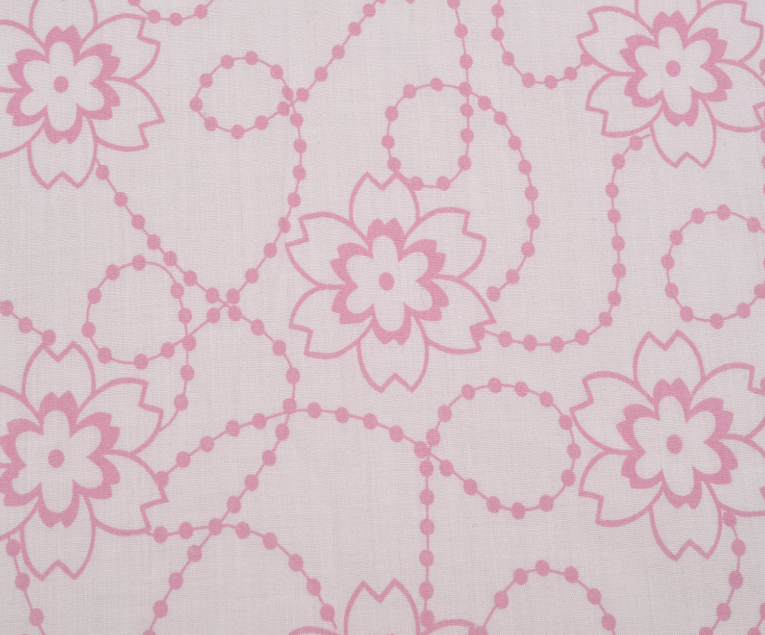 ÇİÇEK DESENLİ VUAL KUMAŞ - PEMBE