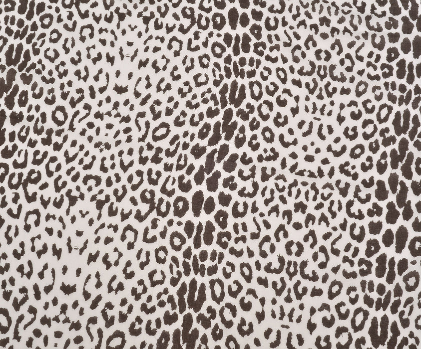 LEOPARD PATTERNED VOULE FABRIC - BROWN