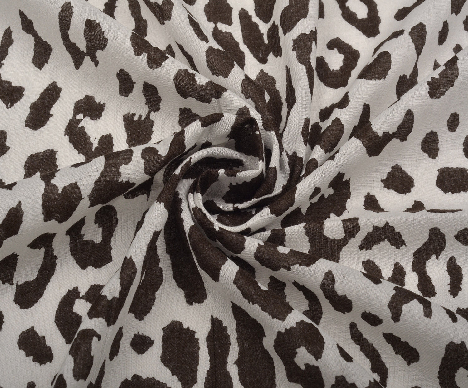 LEOPAR DESENLİ VUAL KUMAŞ - KAHVE
